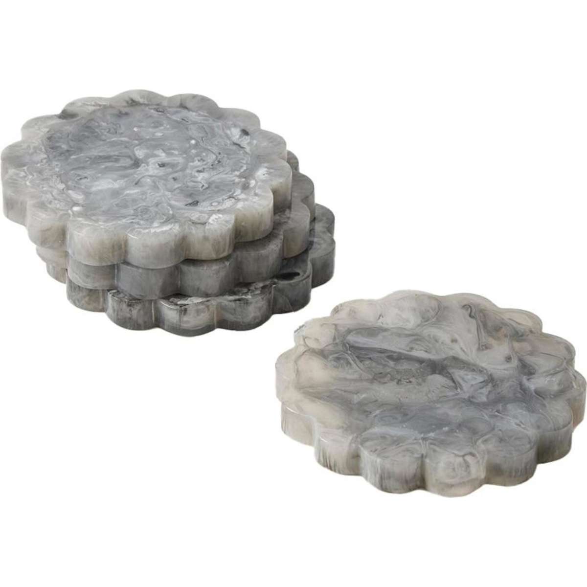 Pilbeam Living Estila Drink Coasters Set Home Decor Black/White 4pc Woolworths