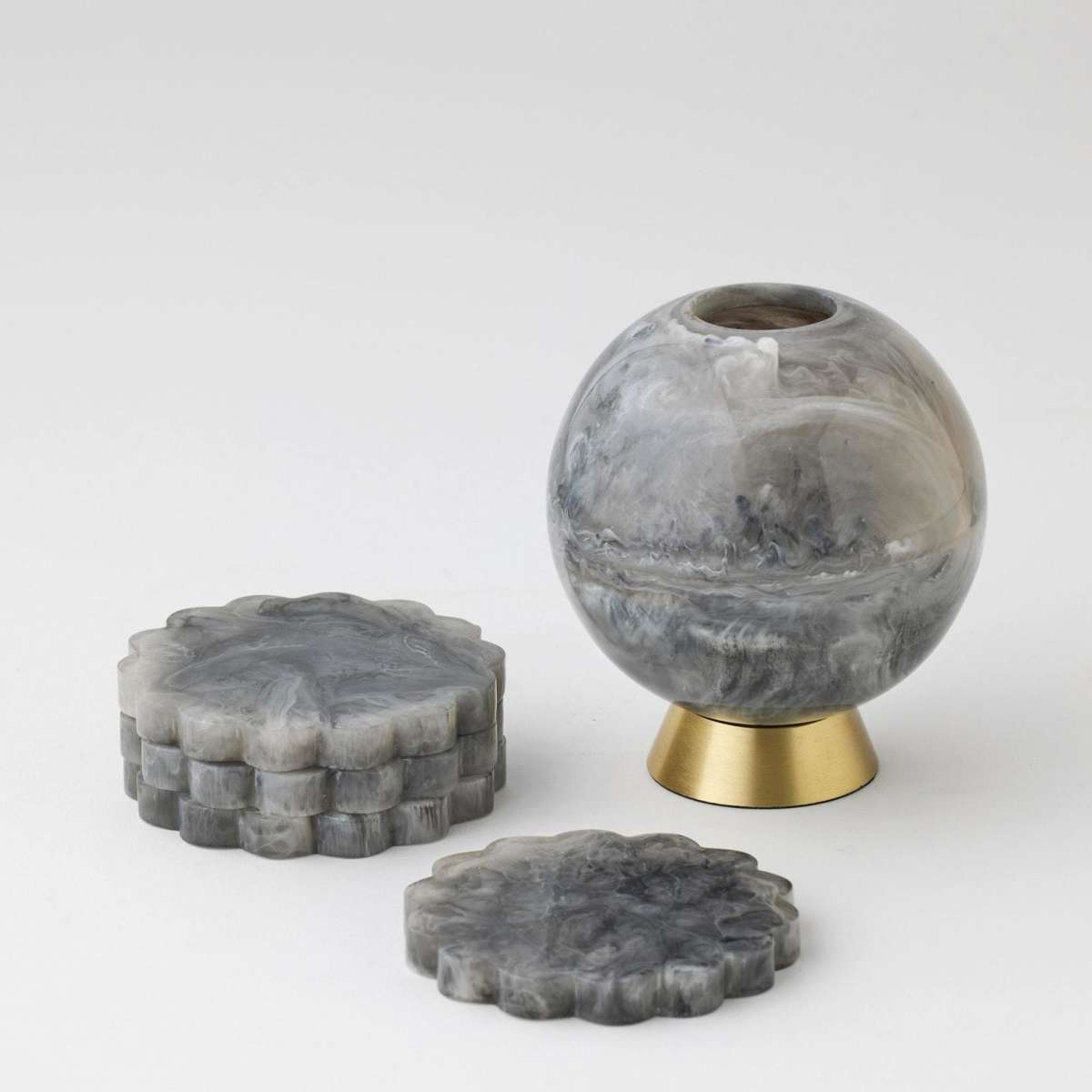 Pilbeam Living Estila Drink Coasters Set Home Decor Black/White 4pc Woolworths