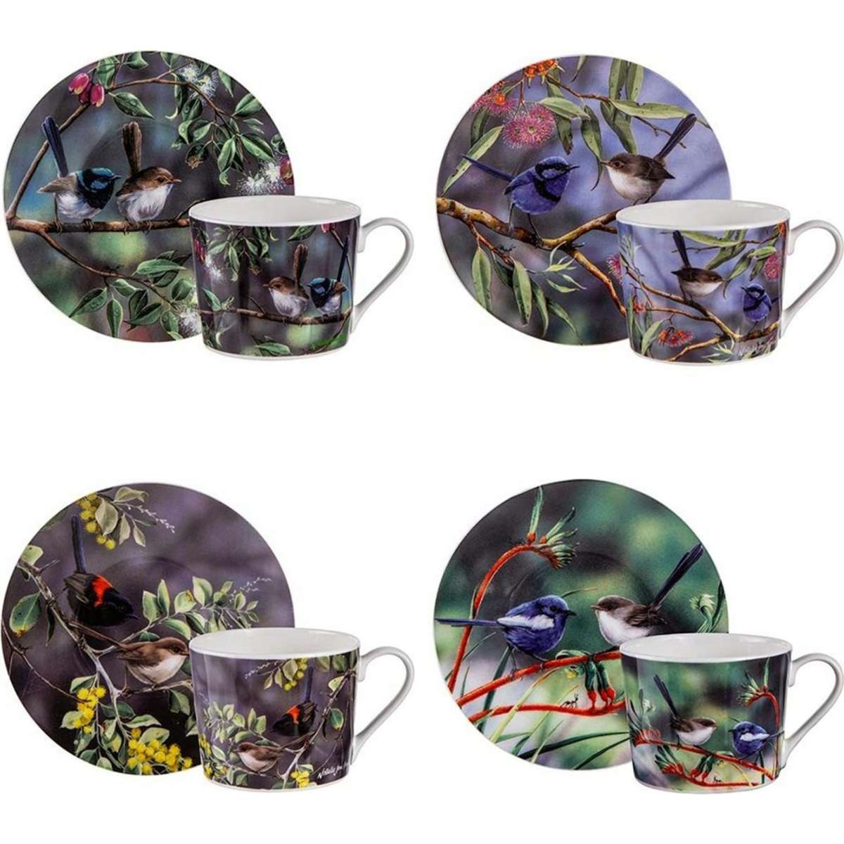 Ashdene Australian Wren Assorted Cup & Saucer Set 1EA | Woolworths