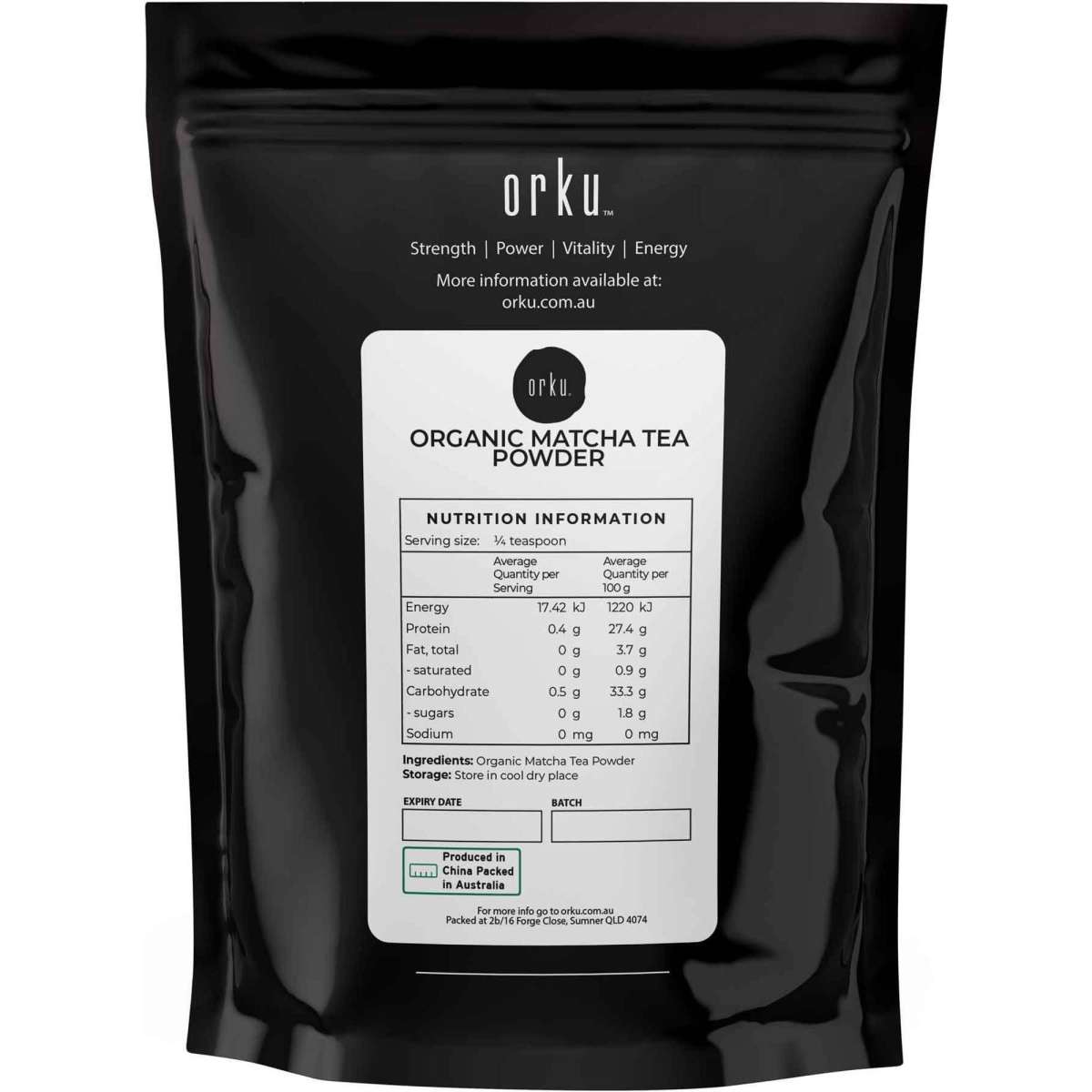 Orku 400g Organic Matcha Green Tea Powder Camellia Sinensis Leaf