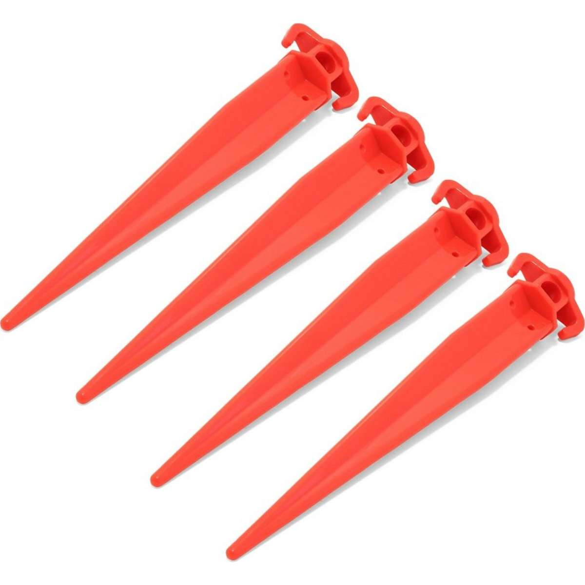 Coghlans Camping/Outdoor Ground Spike Tent Peg - Red 4PK 28cm