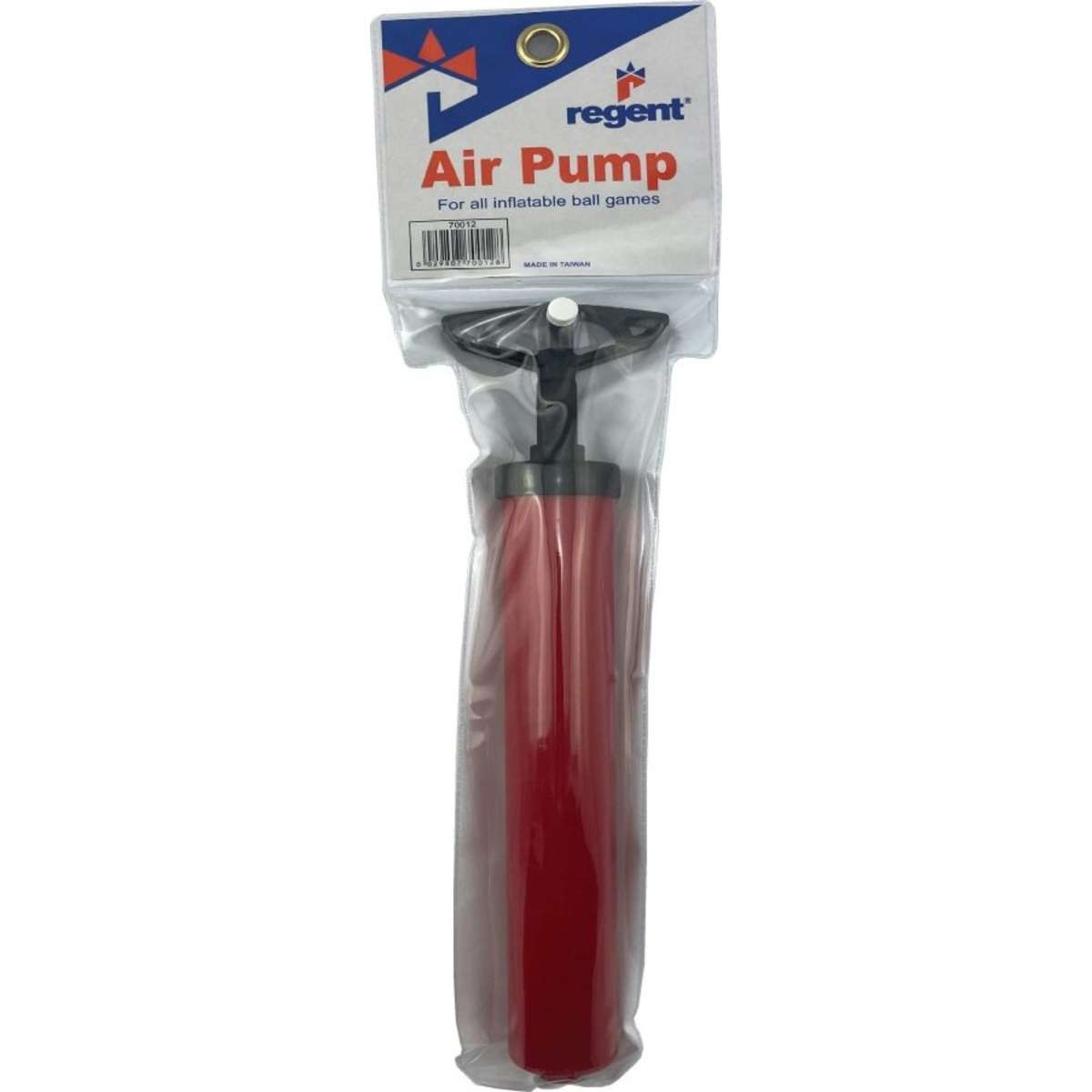 Regent 12'' Hand Air Pump Sports Ball Inflator w/ Needle | Woolworths