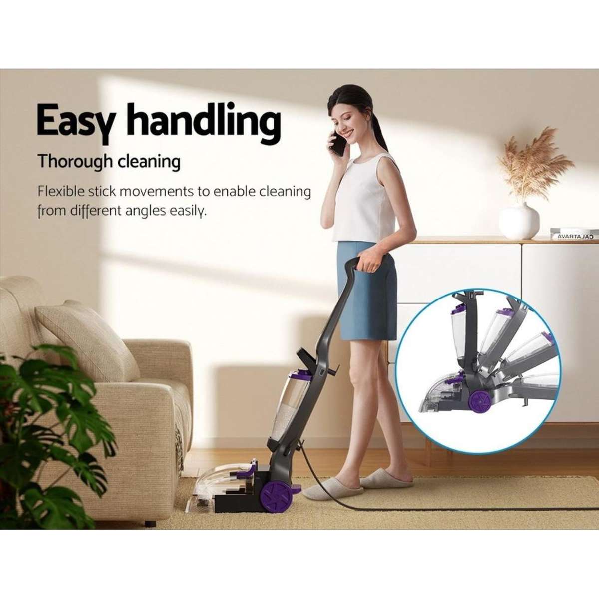 Devanti Carpet Washer Handheld Vacuum Cleaner 800W Woolworths