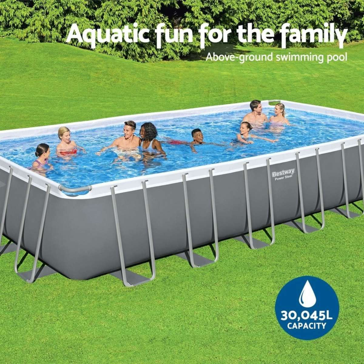 Bestway Swimming Pool 732x366x132cm Steel Frame Above Ground Pools