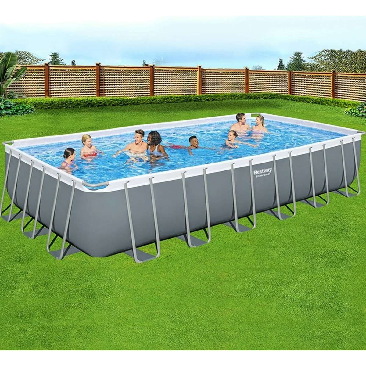 Bestway Swimming Pool 732x366x132cm Steel Frame Above Ground Pools