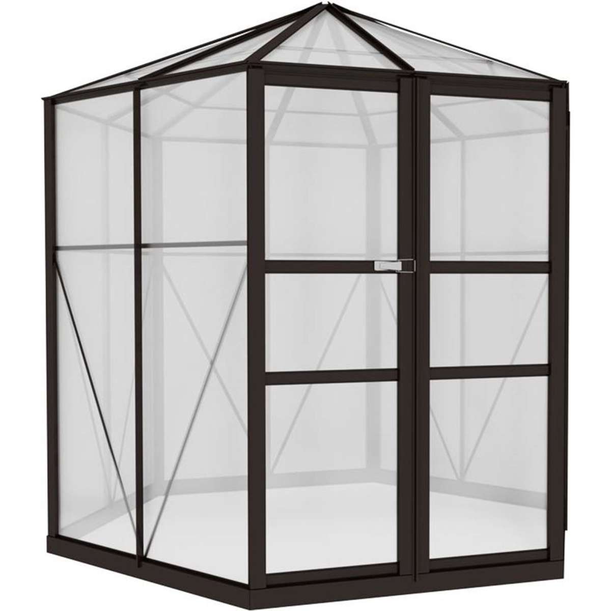 Greenfingers Greenhouse 2.4x2.1x2.32M Aluminium Polycarbonate Green ...