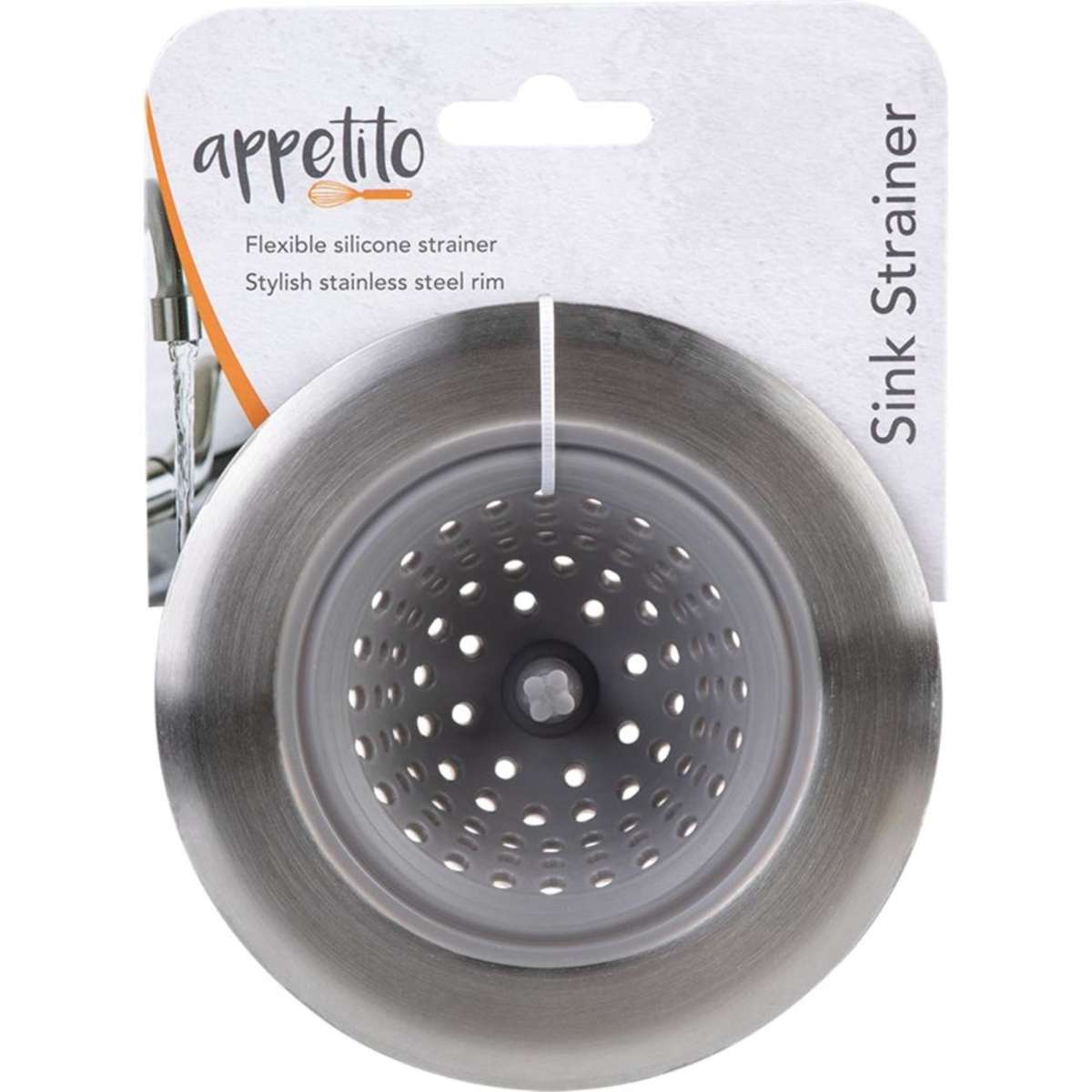 Appetito Stainless Steel Silicone Sink Strainer Woolworths   1074729370 2 