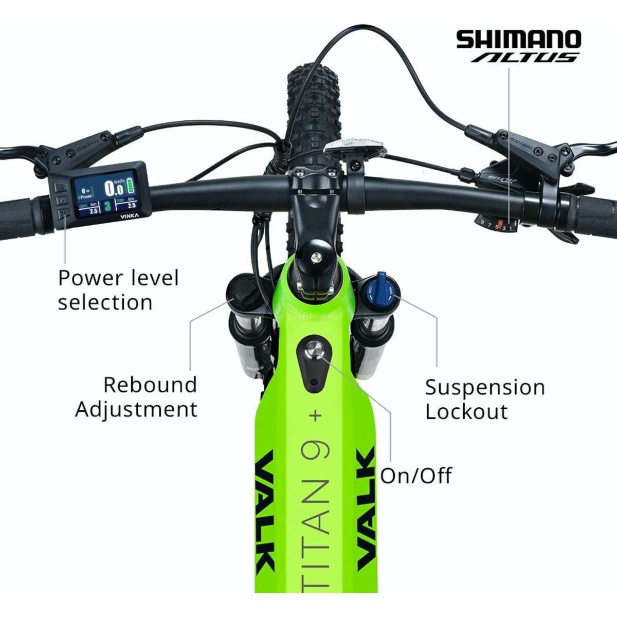 Valk 2023 Titan 9+ Electric Mid Drive Dual Suspension Mountain eMTB