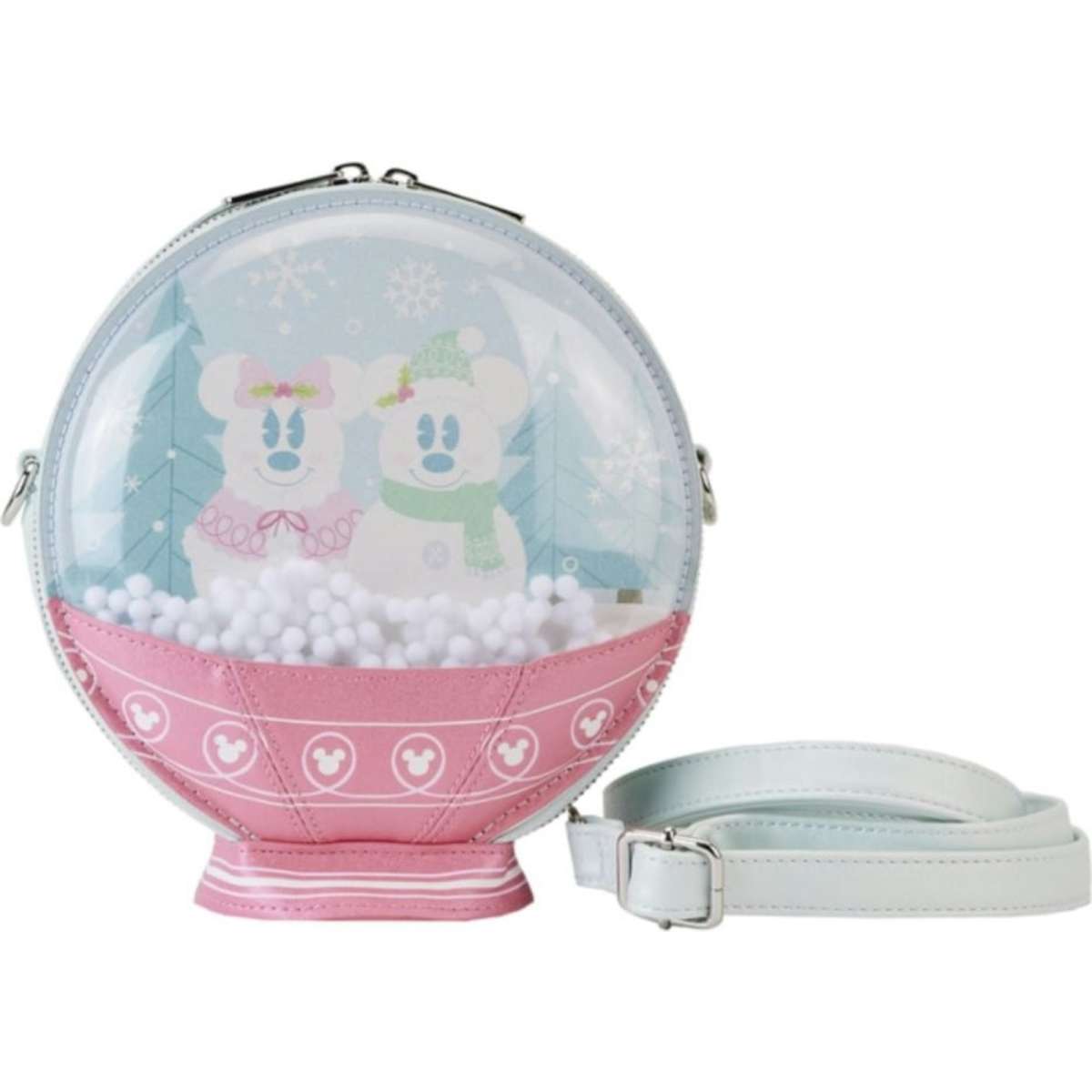 Loungefly Disney Mickey and Friends Pastel Snowglobe 7 inch Faux