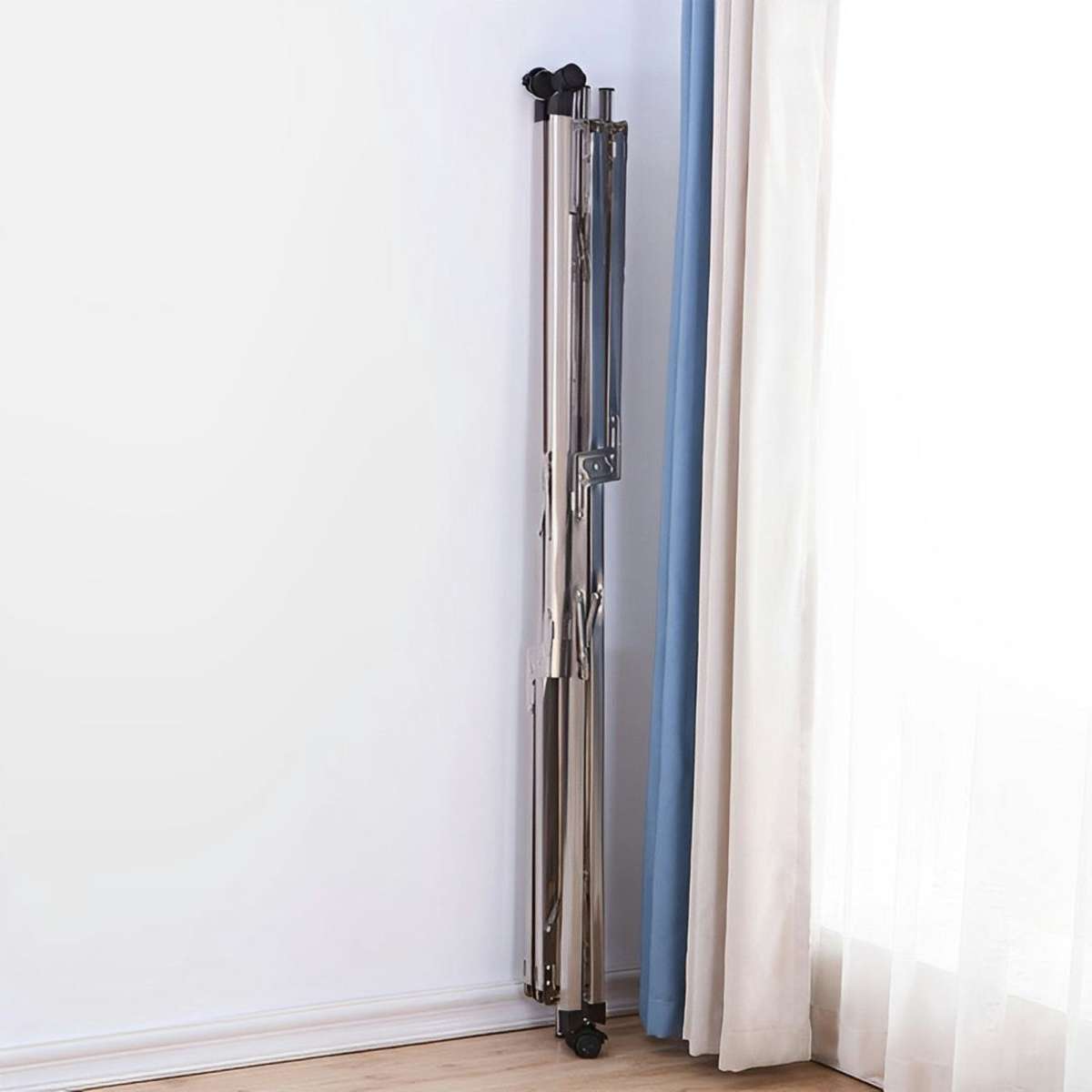 SOGA 1.6m Portable Standing Clothes Drying Rack Foldable SpaceSaving