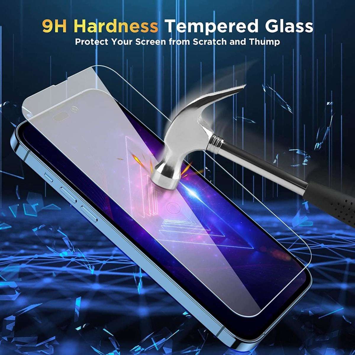 iCoverLover 2Pack iPhone 15 Tempered Glass Screen Protector Clear