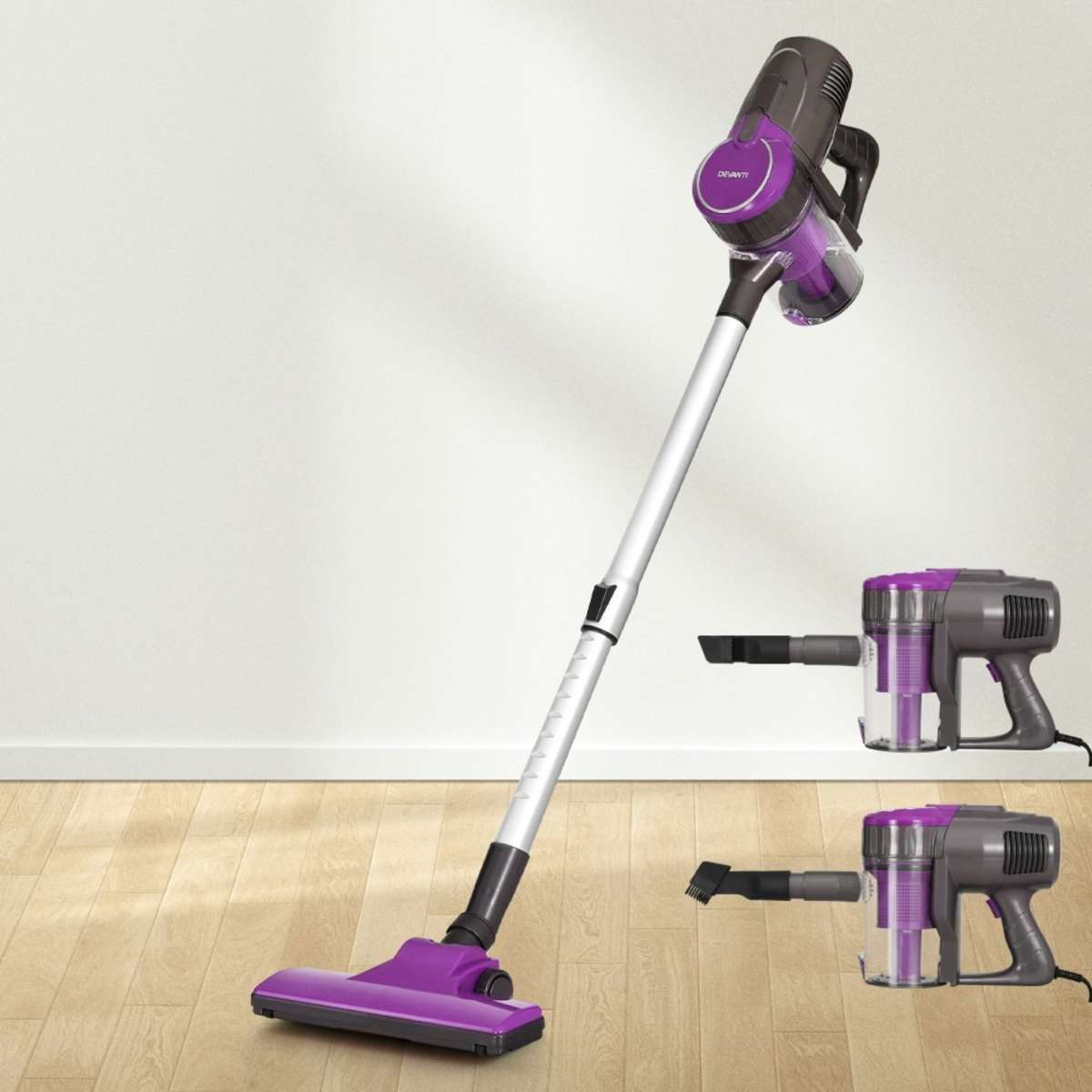 Devanti Handheld Vacuum Cleaner Bagless Corded 500W Purple Woolworths