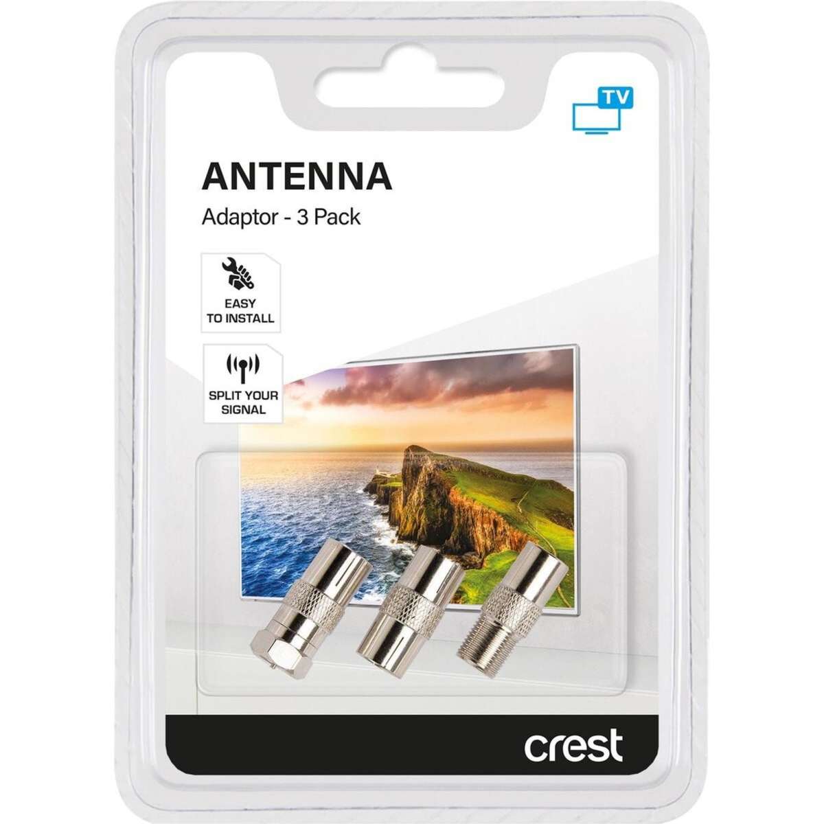Crest TV Antenna Adaptors 3 Pack Woolworths
