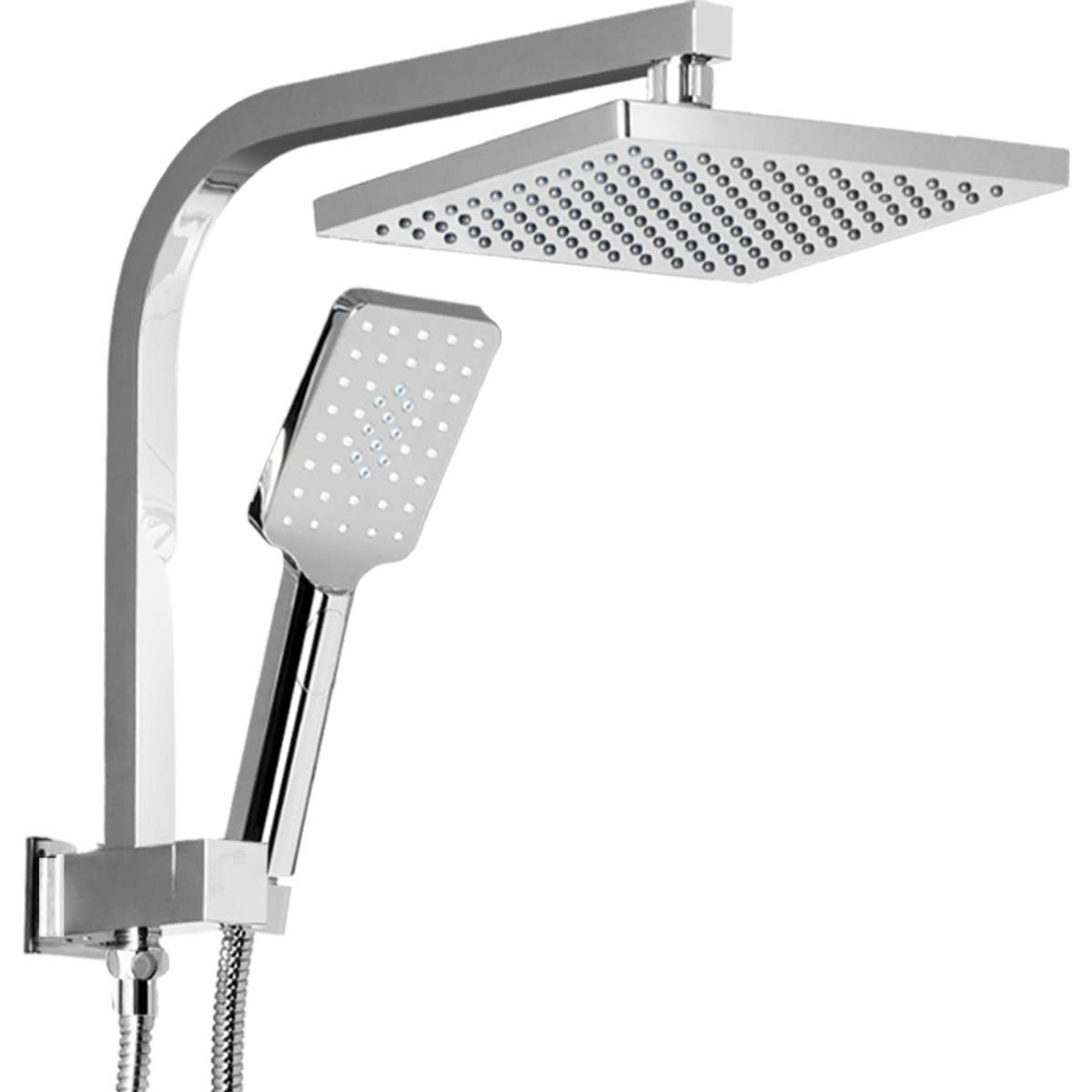 Cefito 8'' Rain Shower Head Set Square Handheld High Pressure Wall ...