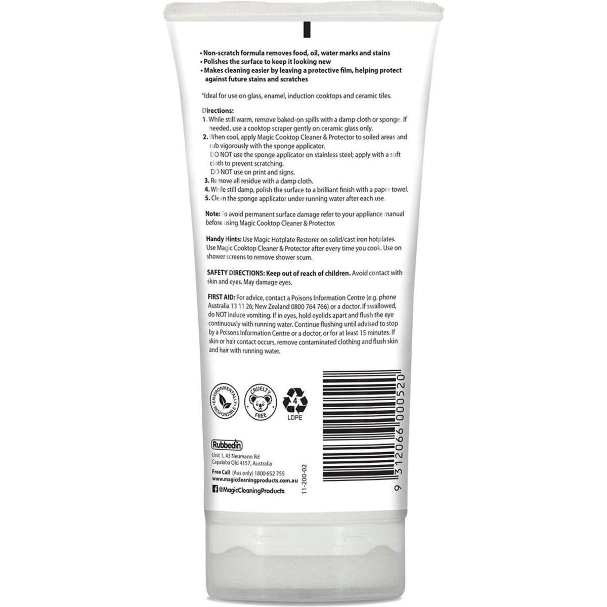 Rubbedin Magic® Cooktop Cleaner & Protector with Applicator 200g