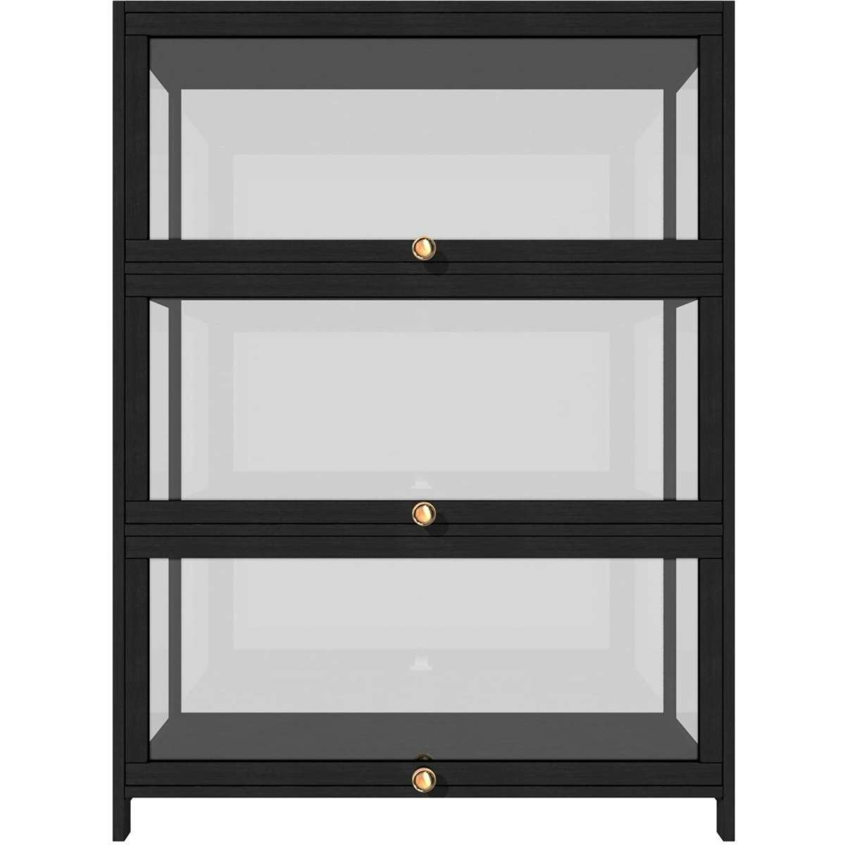 Oikiture Display Storage 3Tier Shelves Clear Bookcase Stand