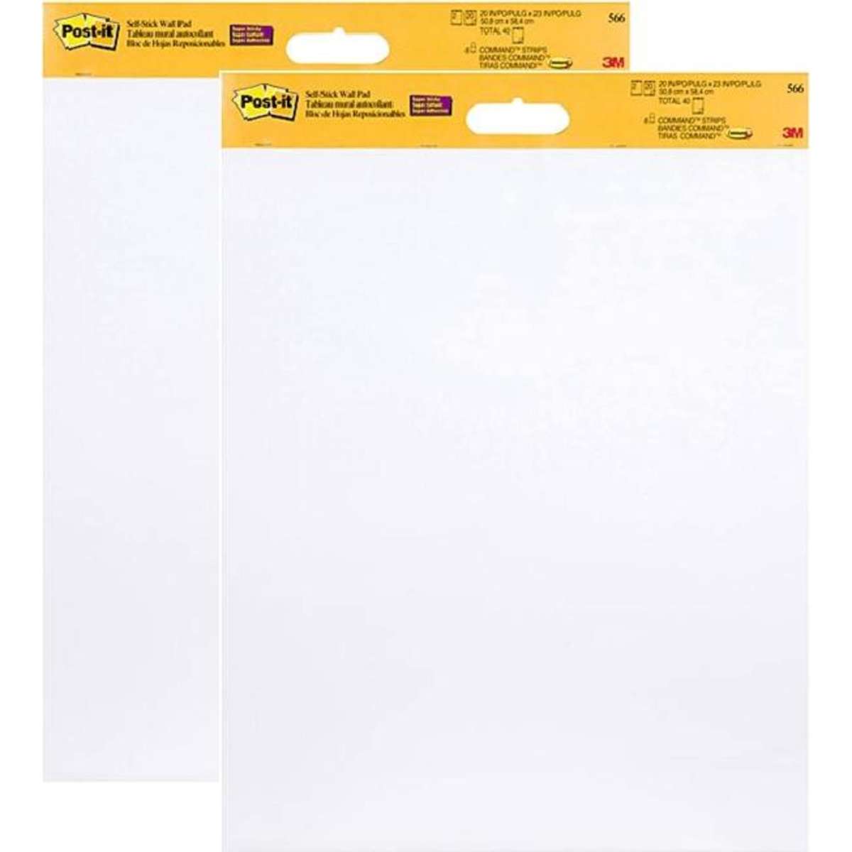 PostIt 566 Super Sticky Wall Hanging Pad 508x609mm White Pack 2