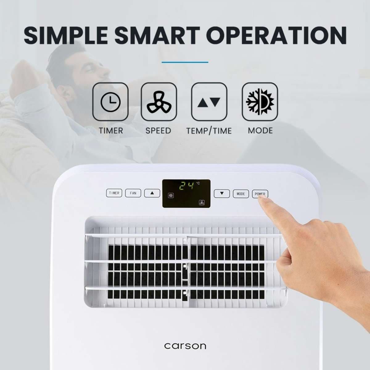 Carson 2.9kW Portable Air Conditioner and Heater with Dehumidifier