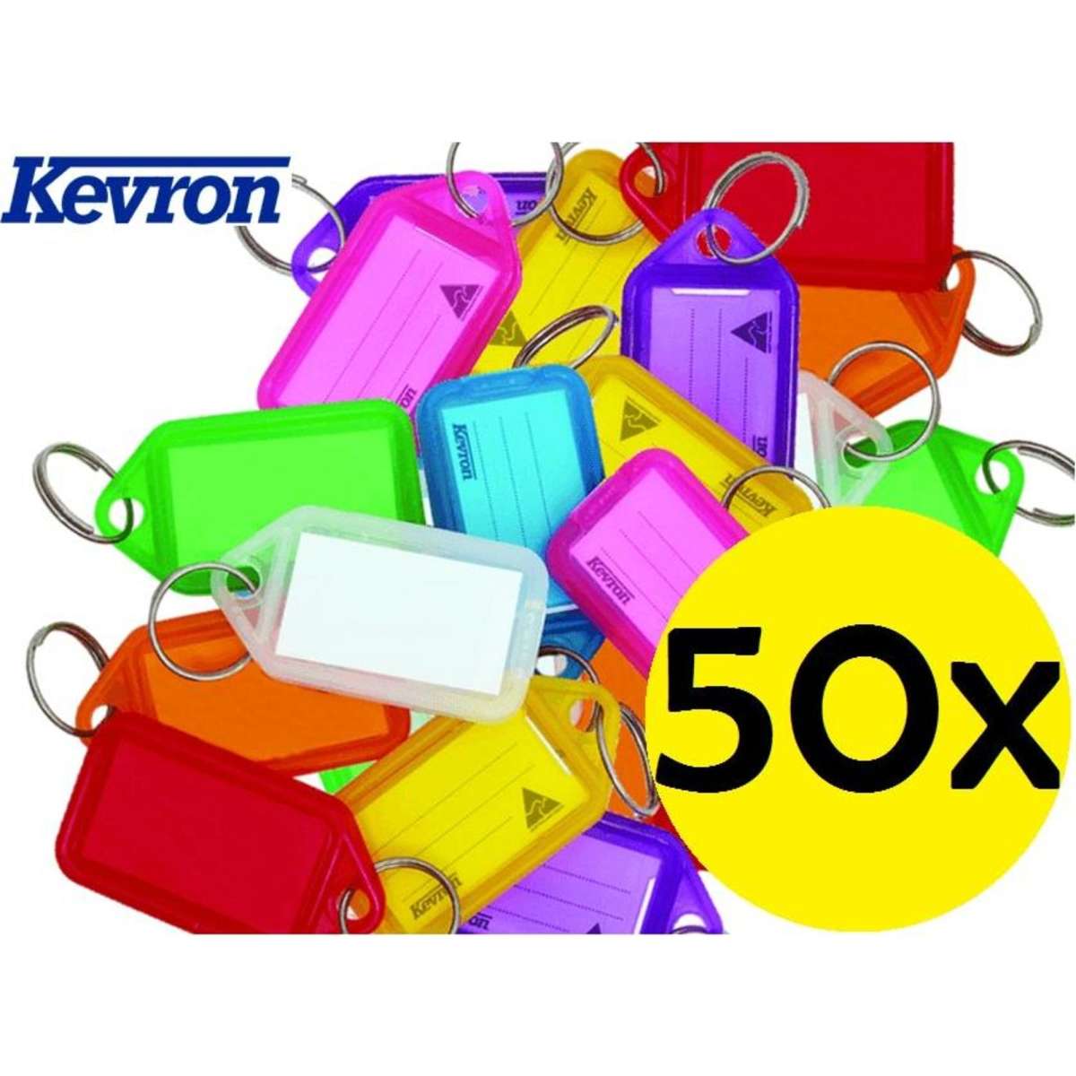 Kevron Key Tags Assorted Colours Pack 50 Woolworths