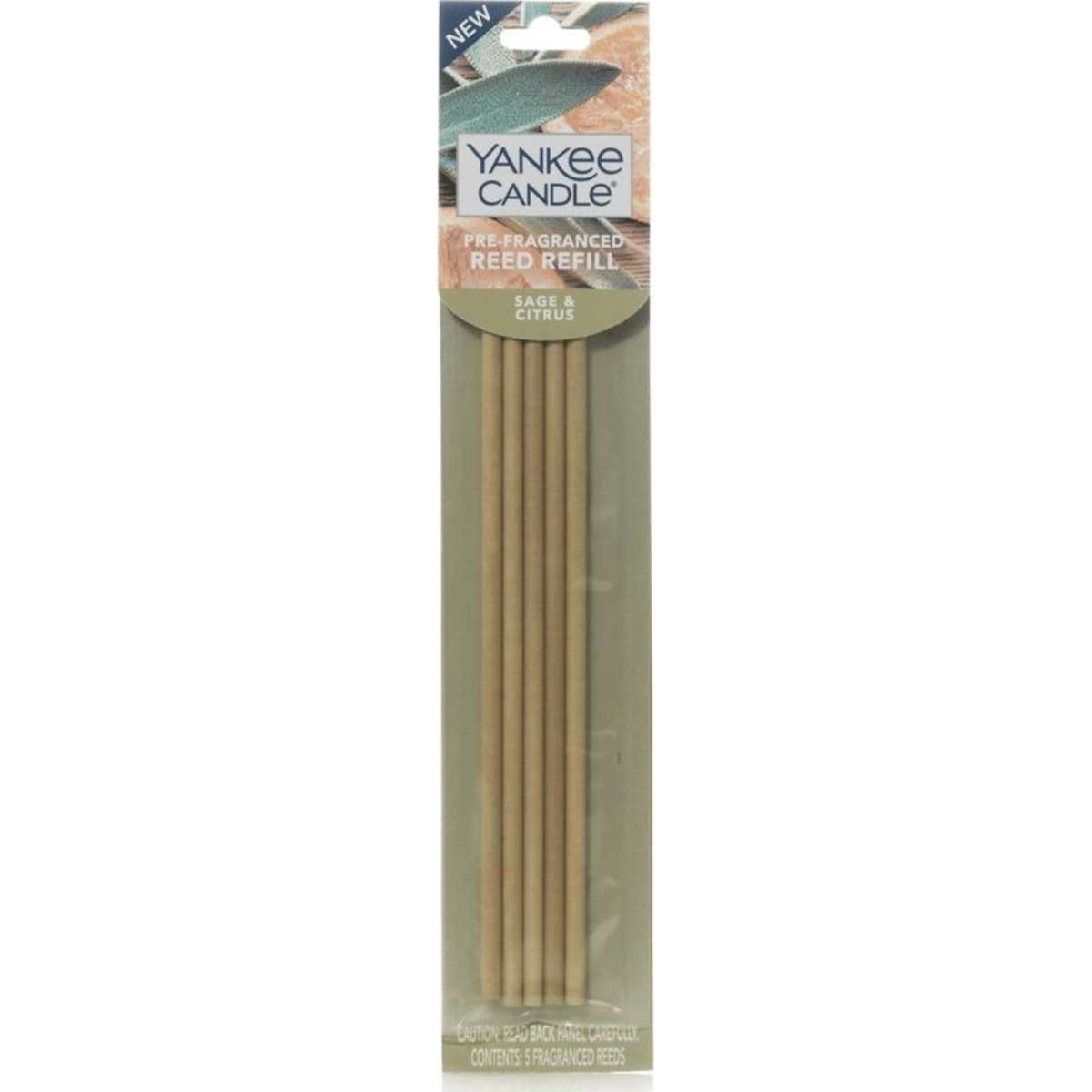 Yankee Candle Reed Diffuser PreFragranced SAGE + CITRUS Sticks Incense