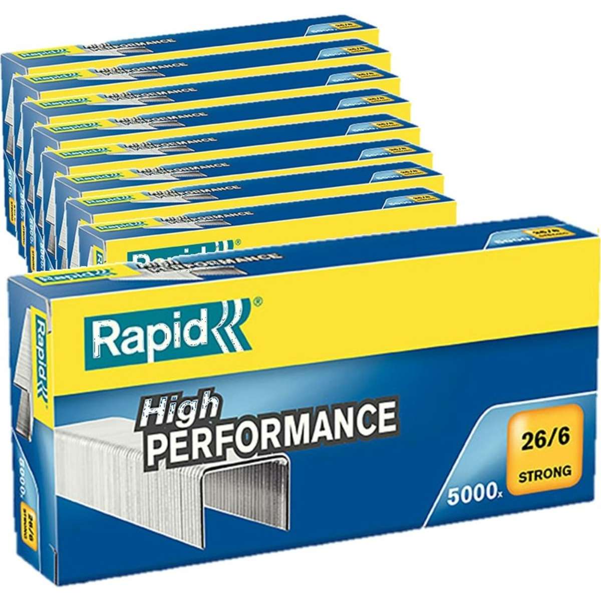 Rapid 10 Boxes Strong Staples 26/6 Box 5000 Bulk Woolworths