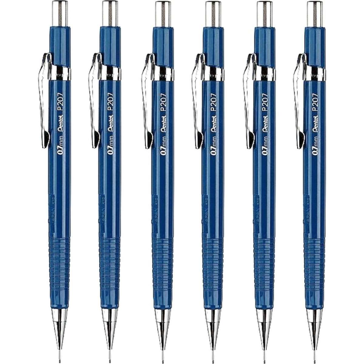 Pentel 6 Pack P207 Mechanical Drafting Pencil 0.7mm Pacer Premium Metal Tip Woolworths