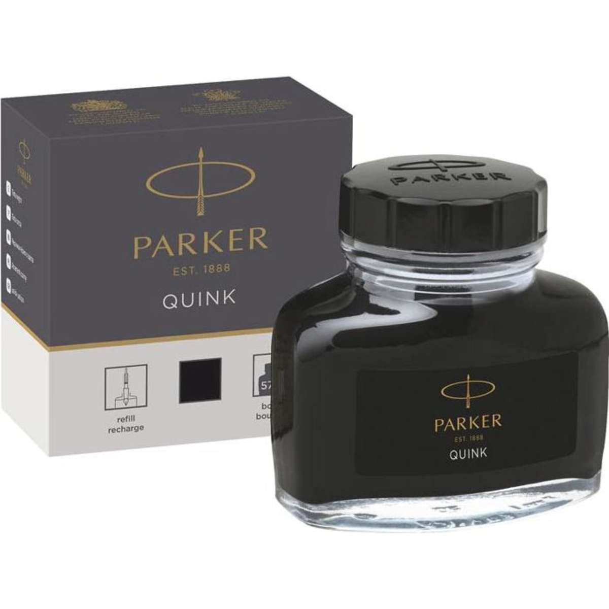 Parker Quink Ink Bottle Refill Black Fountain Pens Woolworths