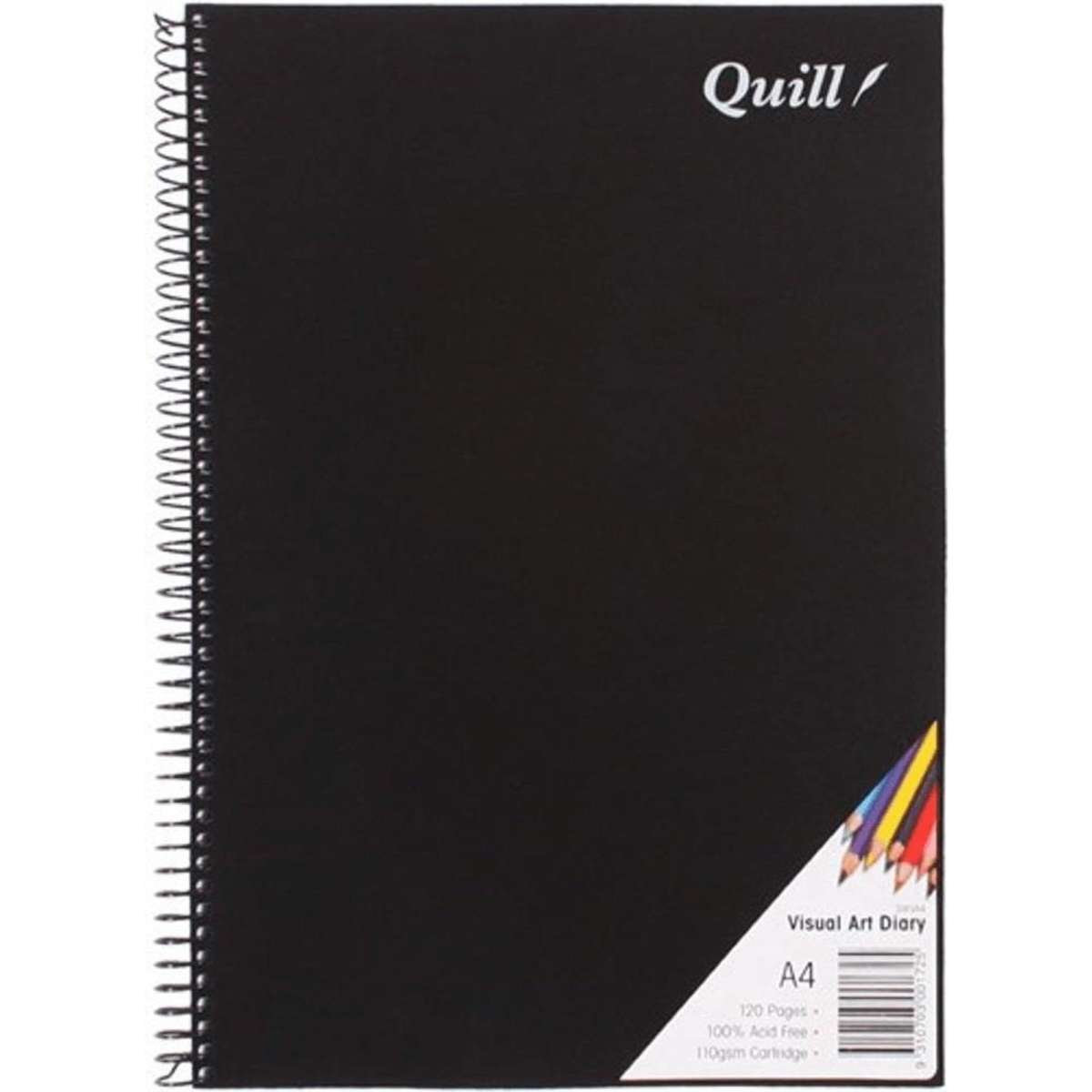 Quill Visual Art Diary Book 110GSM Spiral 120 Page A4 Pack 5 Woolworths
