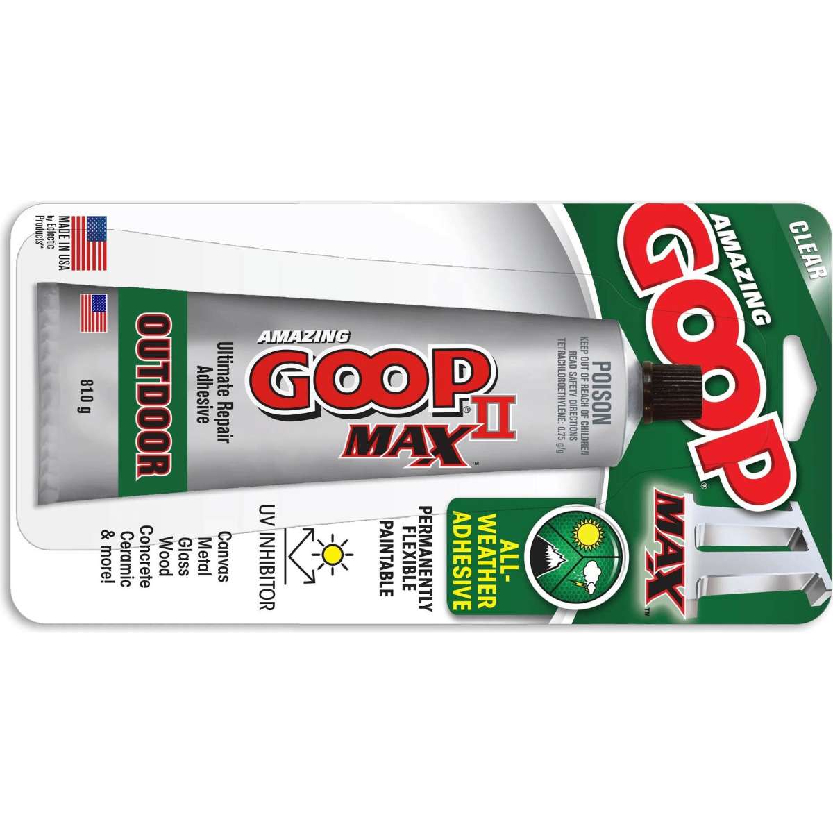 E6000 Amazing Goop II MAX All Weather Adhesive Glue Contact 81g Pack 2