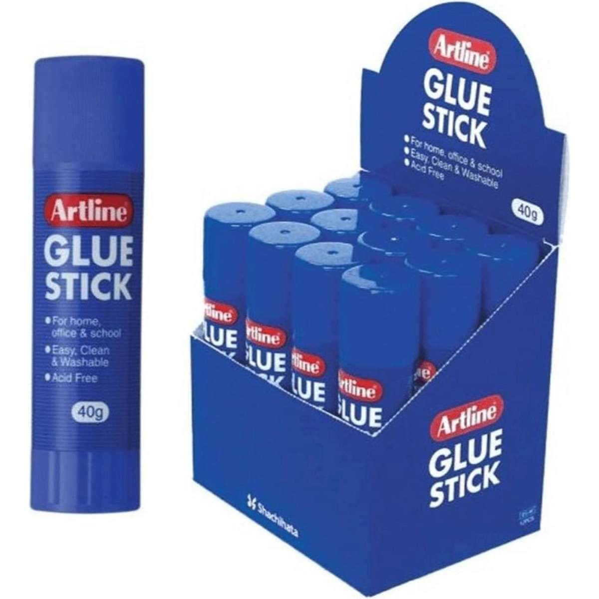 Artline Glue Sticks Clear 40G Pack 12 Box Woolworths