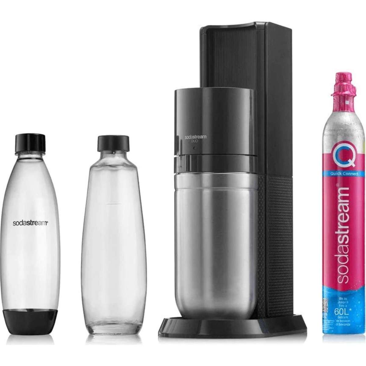 Sodastream DUO Starter Pack Soft Fizzy Drink Sparkling Maker Soda