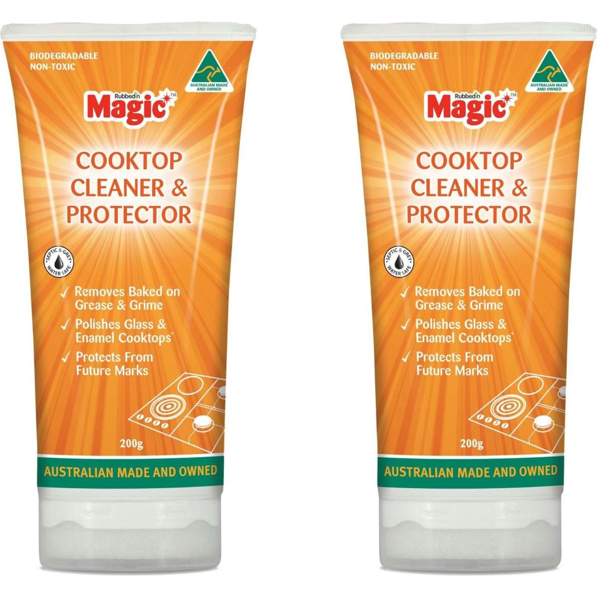 Rubbedin Magic® Cooktop Cleaner & Protector 2 Pack 400g Woolworths