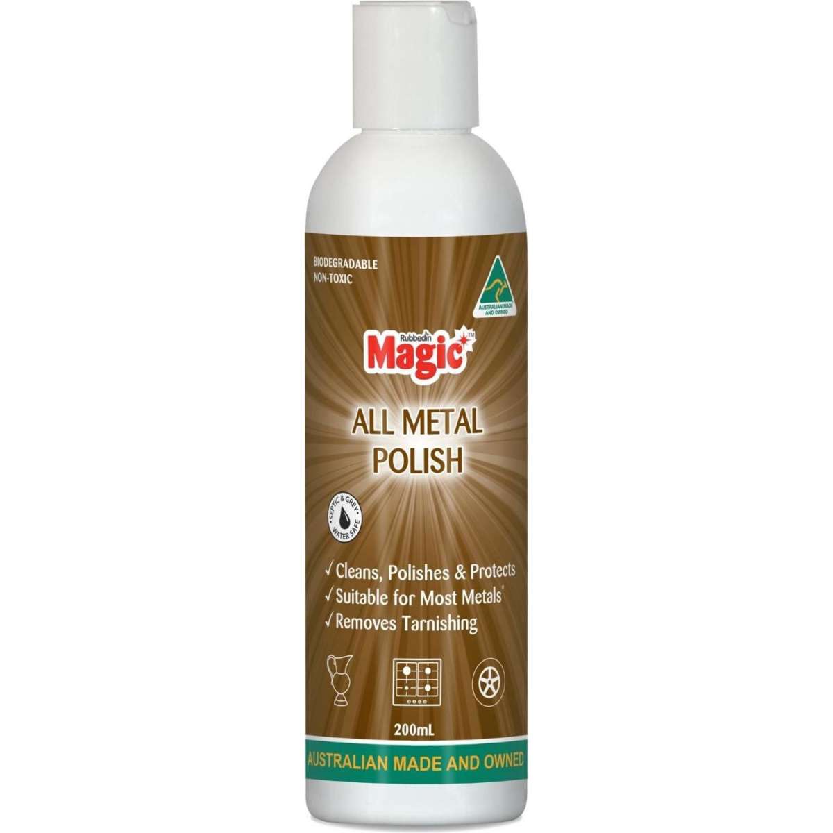 Rubbedin Magic® All Metal Polish 200mL 2 Pack Woolworths