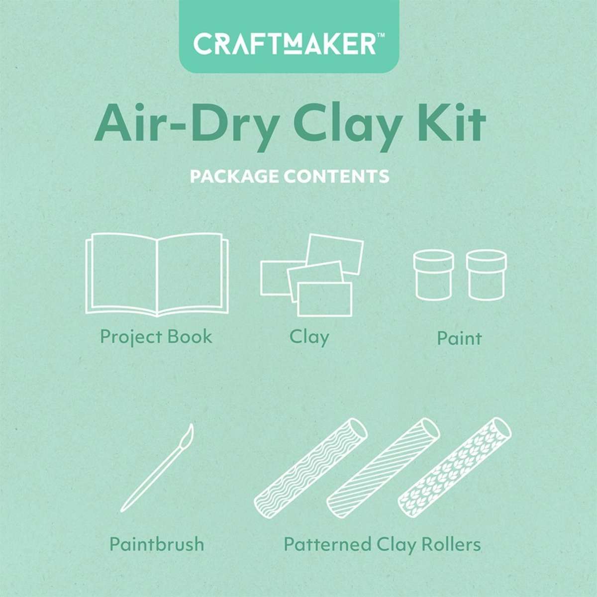 Craft Maker AirDry Clay Classic Art/Craft Activity Kit Woolworths