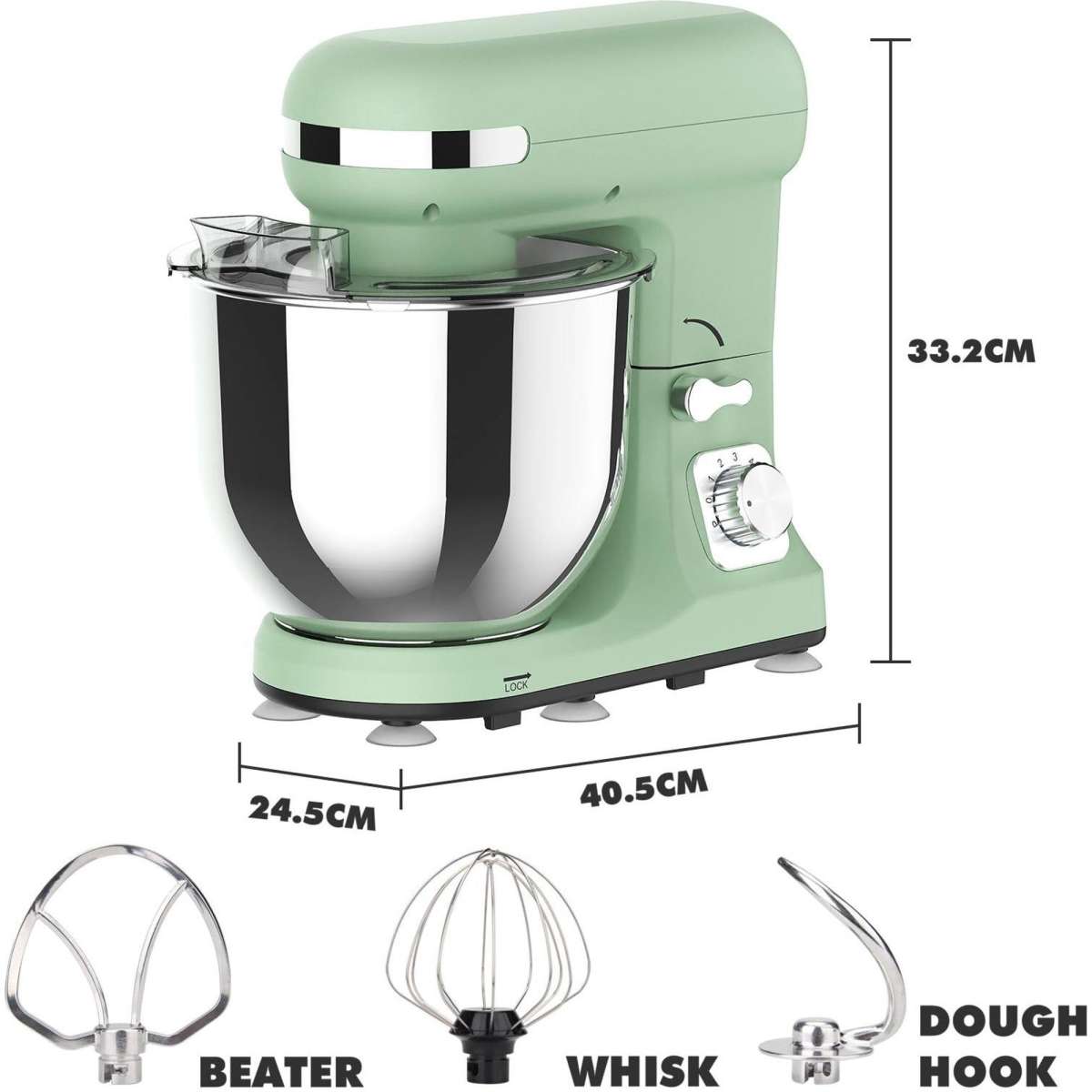 Advwin 6.5L Electric Stand Mixer 1100W 6 Speed Kitchen Food Beater Cake