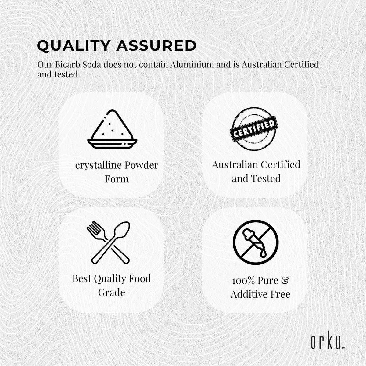 Orku 5Kg Sodium Bicarbonate Tub Food Grade Bicarb Baking Soda