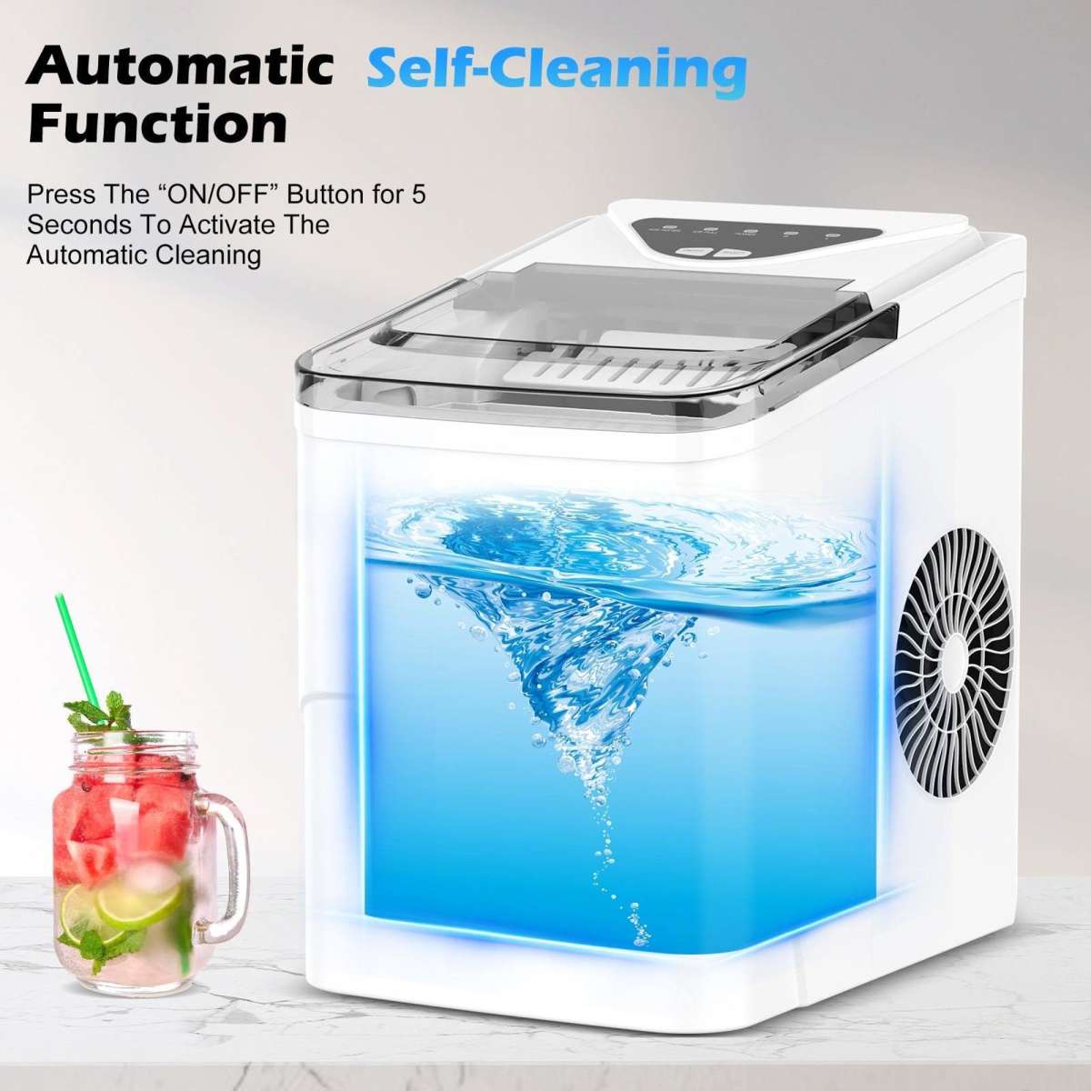 Advwin Self-Cleaning 2.2L Ice Maker Countertop for Home Kitchen Office ...