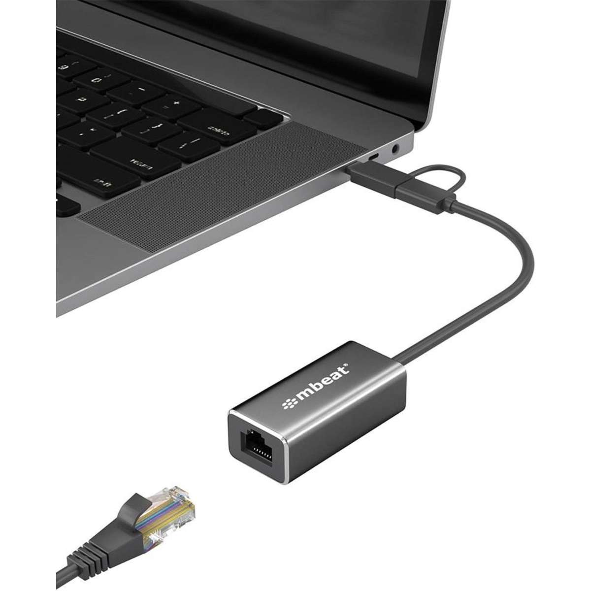 Mbeat 2In1 USB 3.1 Gigabit Lan Adapter w/ USBC Converter Woolworths