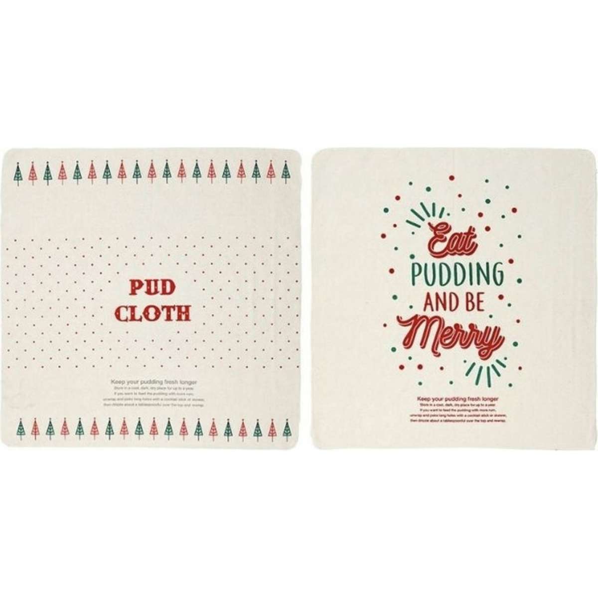 Ladelle Cotton Calico Cheer Assorted Pudding Cloth/Muslin 2PK 60x60cm Woolworths