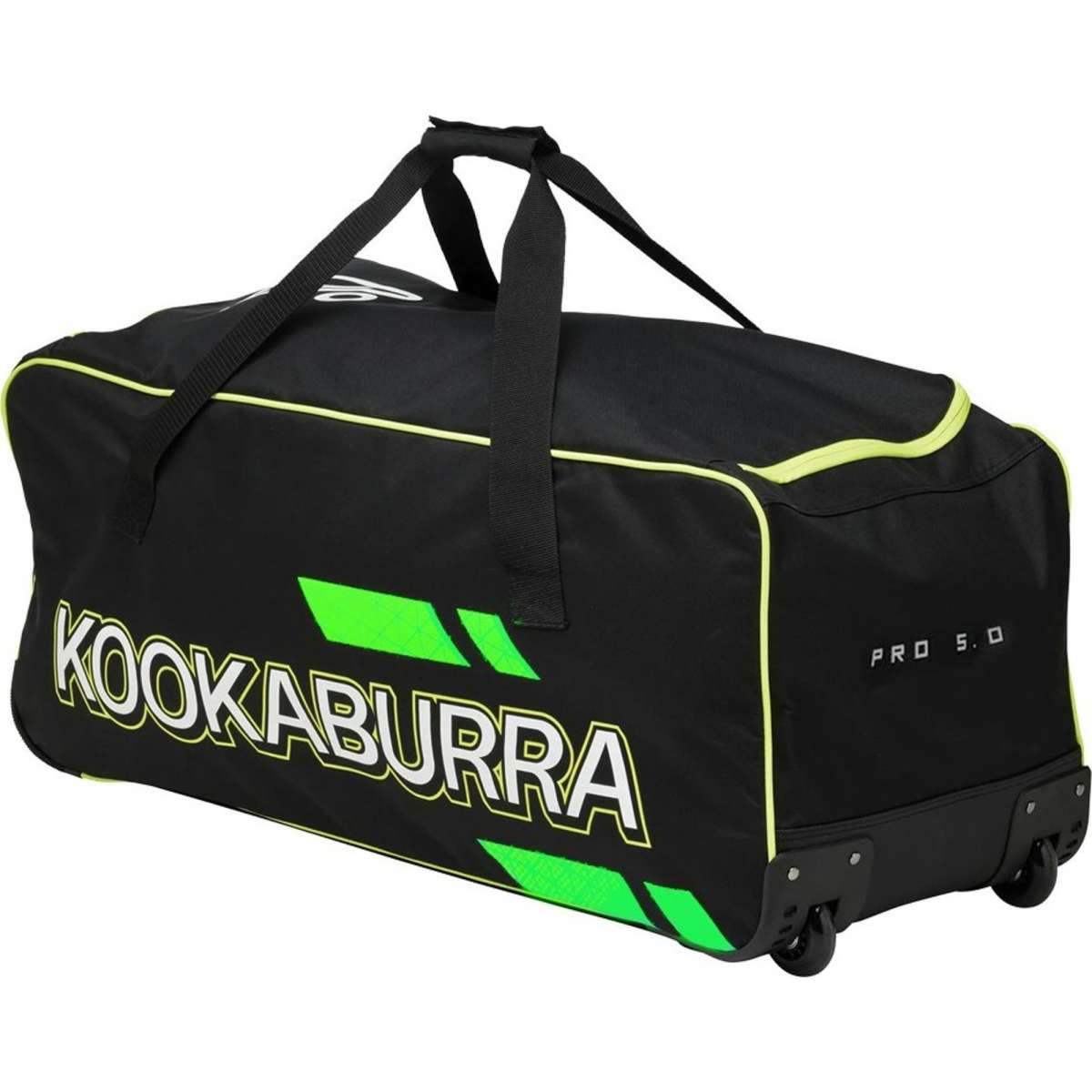Kookaburra Pro 5.0 Cricket Bat/Gear Wheelie Bag Black/Lime Woolworths