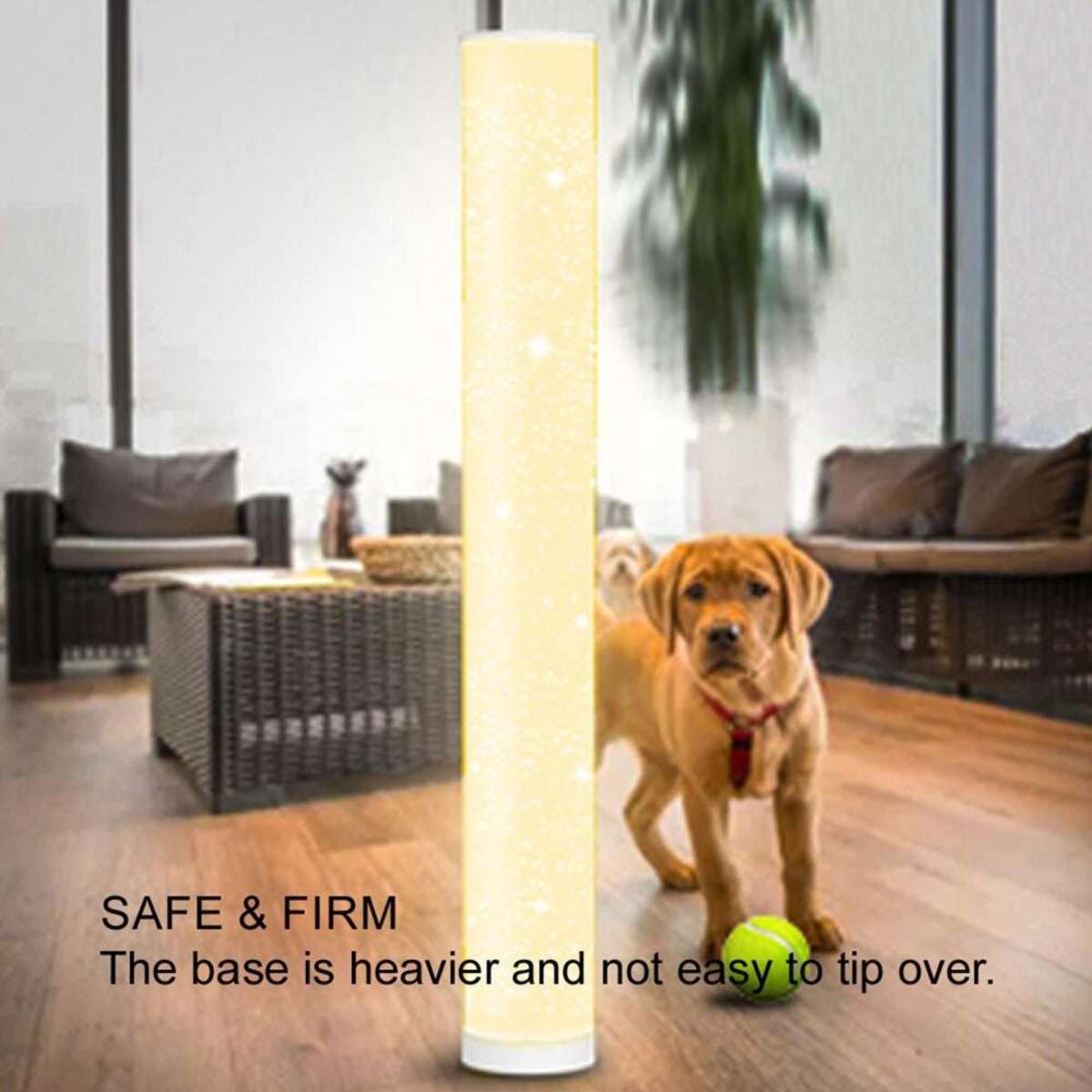 Sansai RGB Glitter LED Smart Home Floor Standing tube Light Woolworths