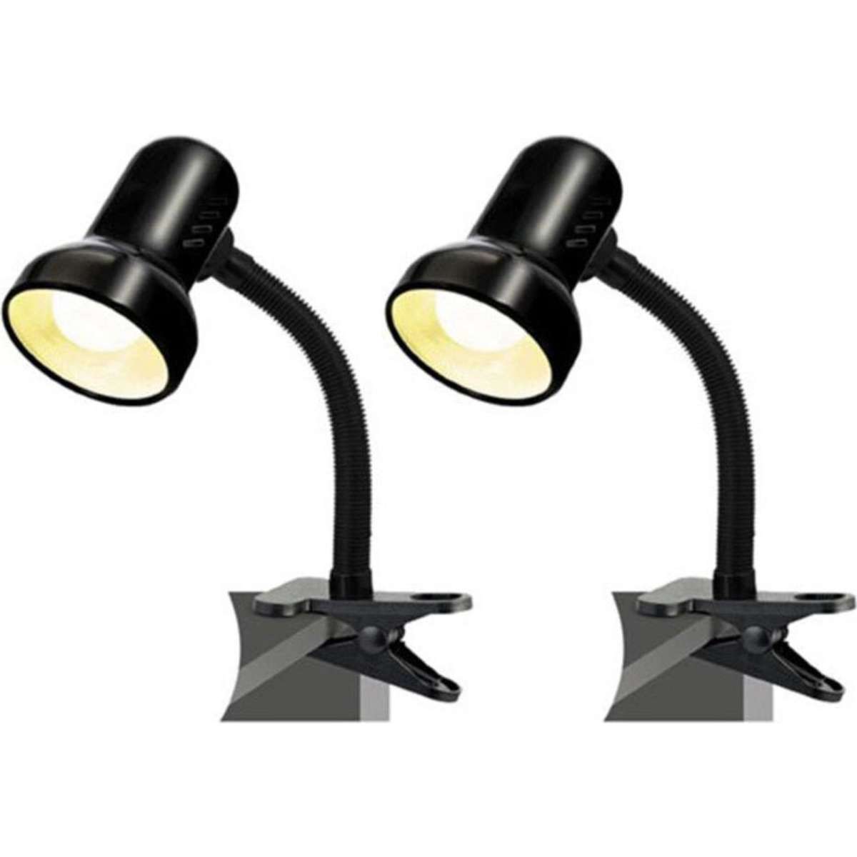 Sansai Black Clip On Light Desk Lamp 2PK Woolworths