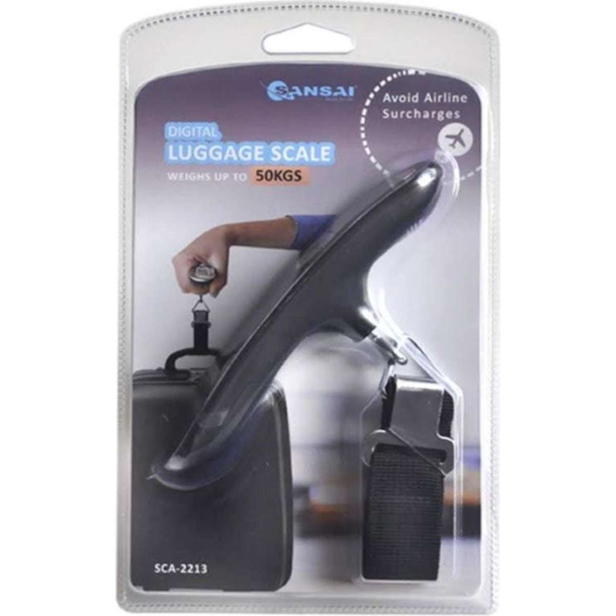 Sansai Digital Luggage Scale 50kgs Black Woolworths