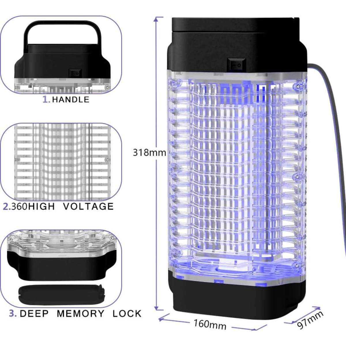 Salesbay Electric Bug Zapper Mosquito Insect Killer UV Lamp