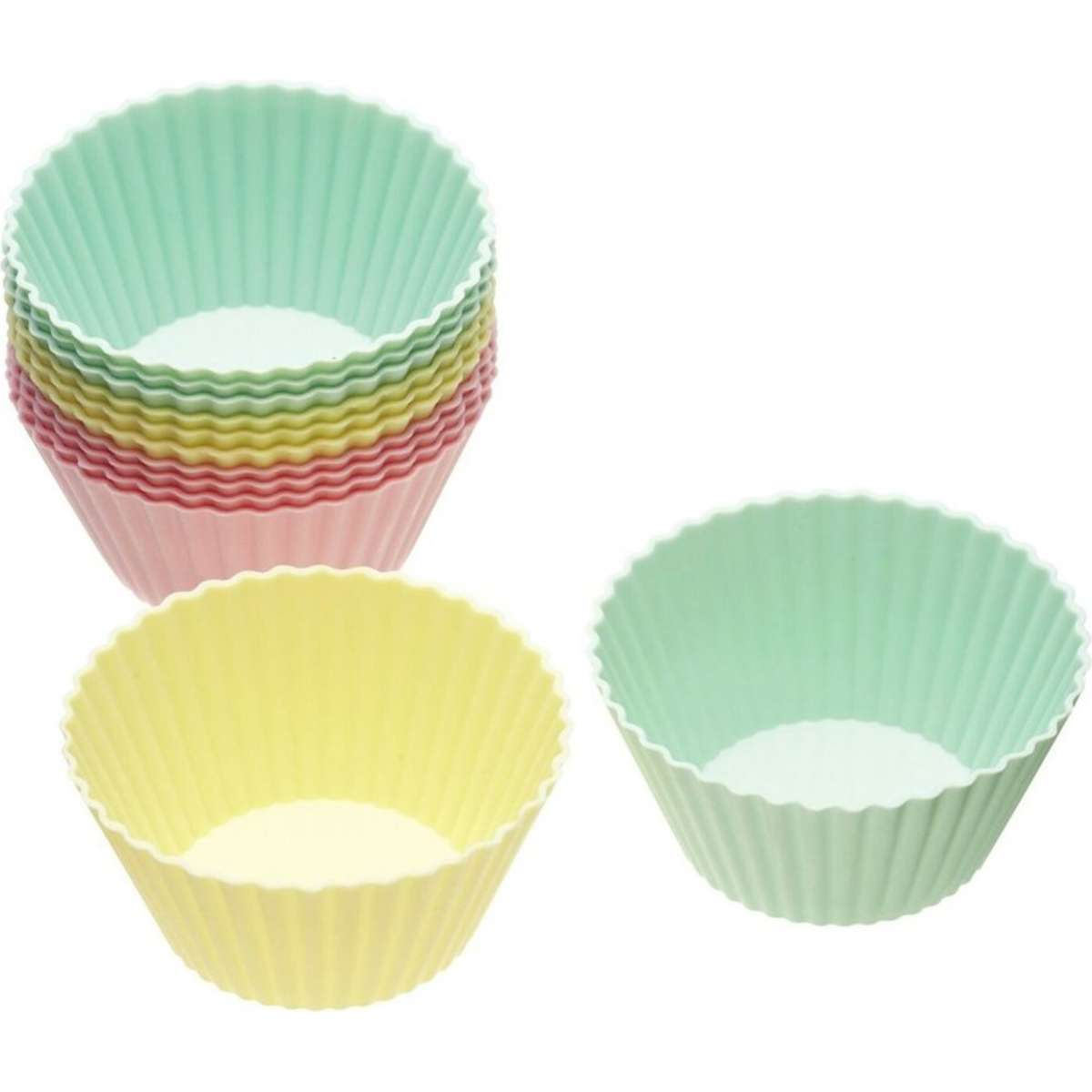 Mastercraft Silicone Mini Cupcake Cases Baking Set 2x 12pc | Woolworths