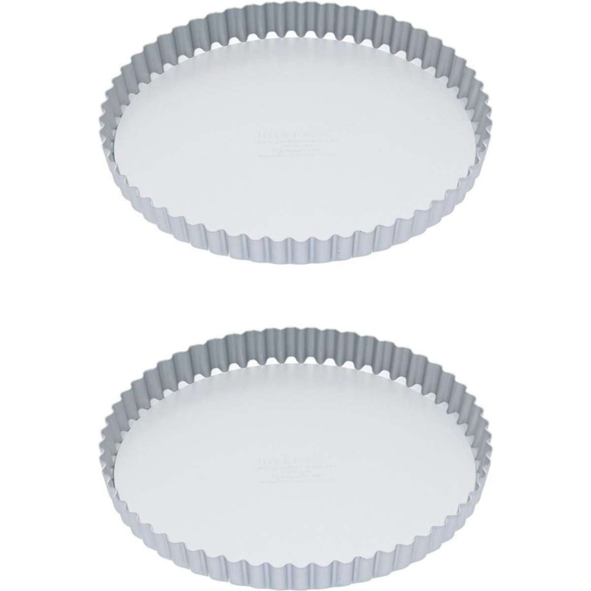 Mastercraft Anodised Round Flan/Quiche/Tart Tin Silver 2PK 23cm