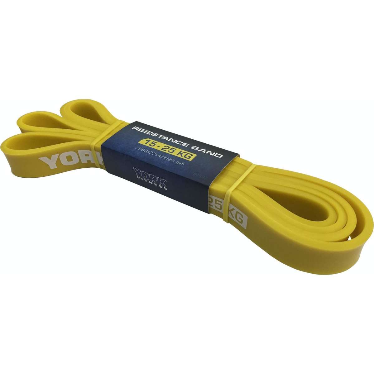 York Resistance Band 15 25kgs 22mm x 2080 x4.5mm Yellow 1EA