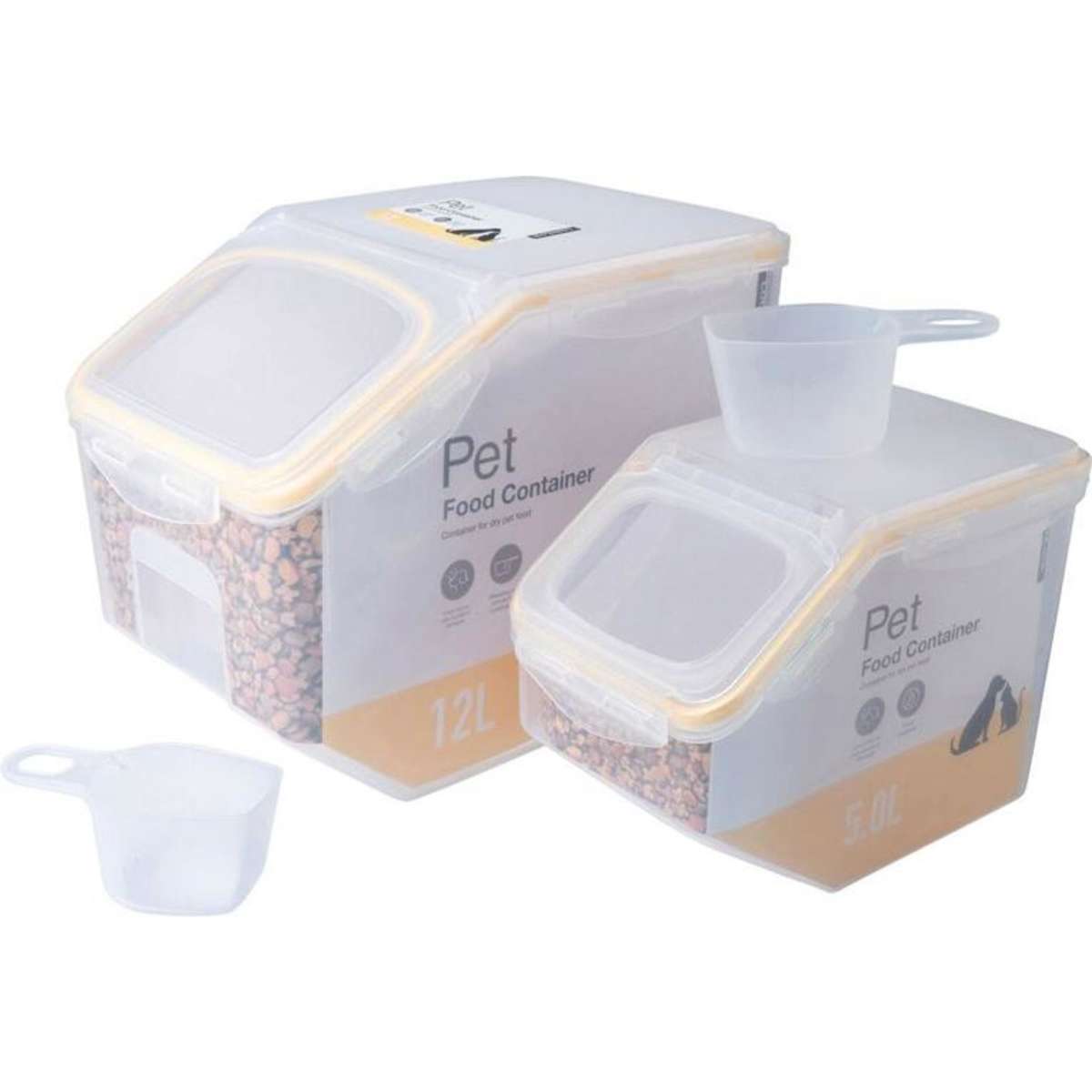 Food storage with sales scoop