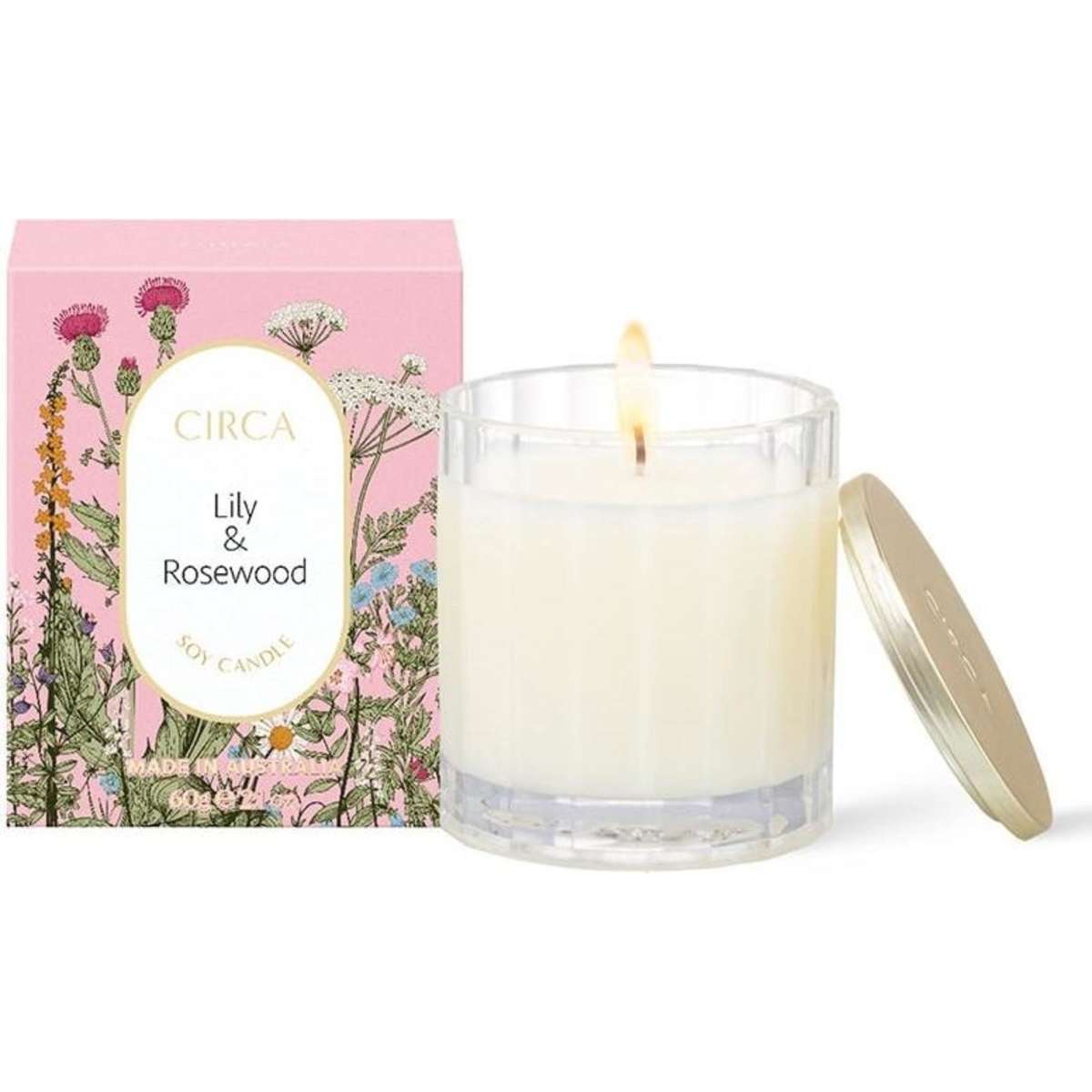Circa Home Lily & Rosewood 60g Scented Soy Candle Woolworths