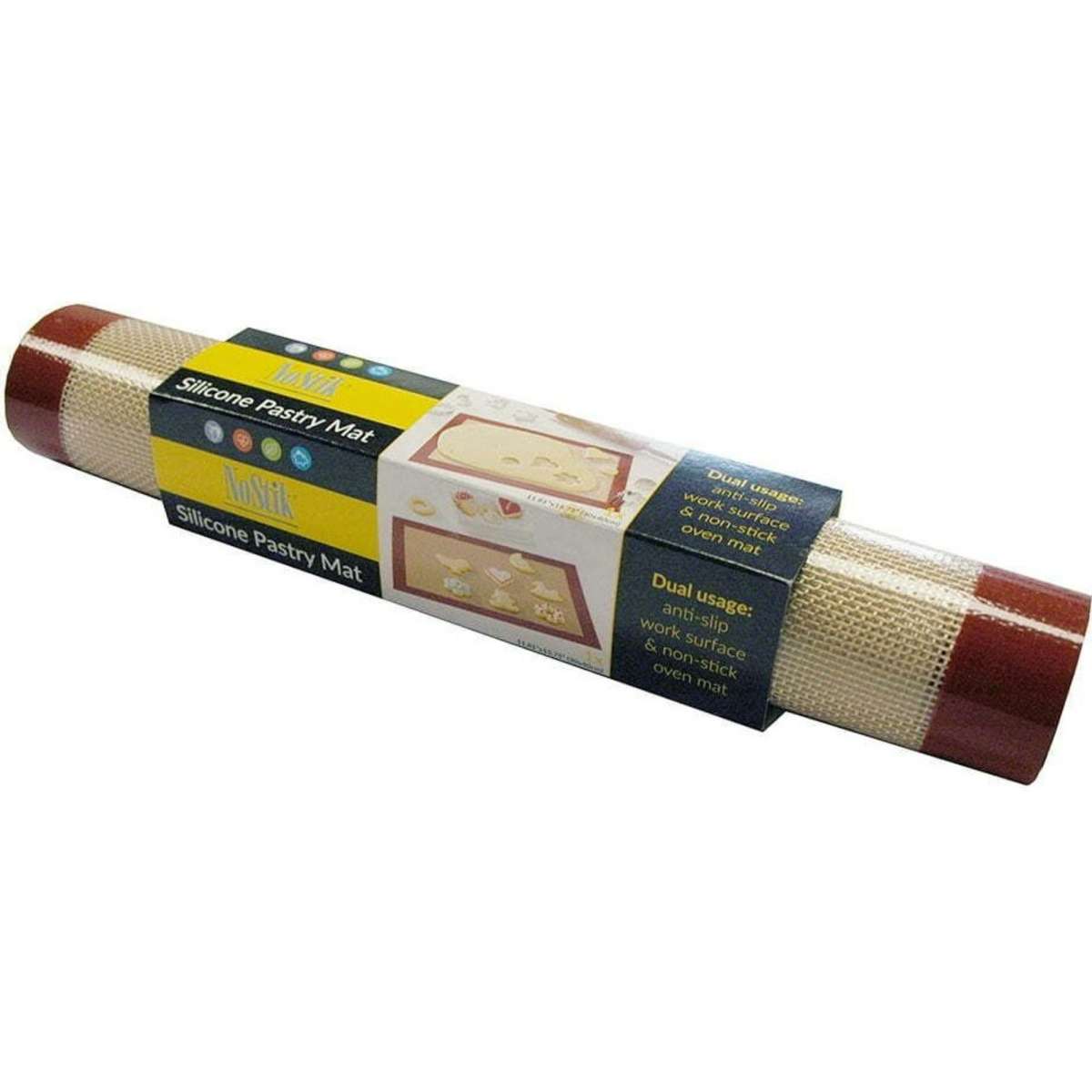 Nostik Reusable Silicone Pastry Baking Mat Red/Beige 30x40cm Woolworths